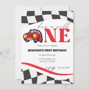 Rennwagen Wild One Einladung