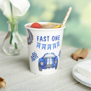 Rennwagen zum ersten Geburtstag  Pappbecher