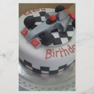 Rennwagen zum Geburtstag Briefpapier