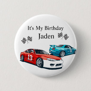 Rennwagen zum Geburtstag, Button