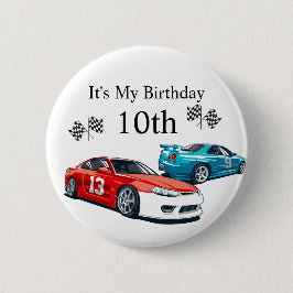 Rennwagen zum Geburtstag, Button