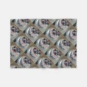 Rennwagen zum Geburtstag Fleecedecke (Vorderseite (Horizontal))