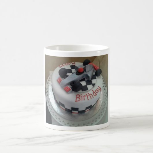 Rennwagen zum Geburtstag Kaffeetasse (Mittel)
