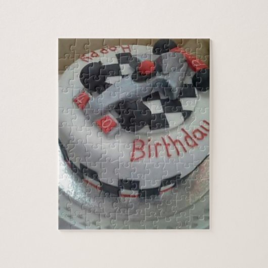 Rennwagen zum Geburtstag Puzzle (Vertikal)