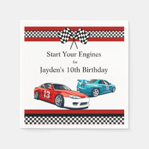 Rennwagen zum Geburtstag, Serviette