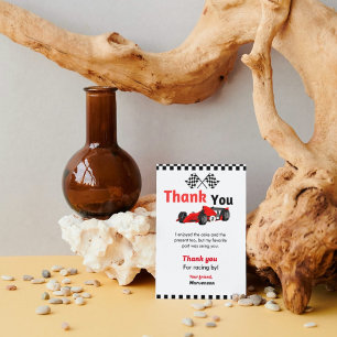 Rennwagen zwei schnelle Geburtstagsparty danke Kar Einladung