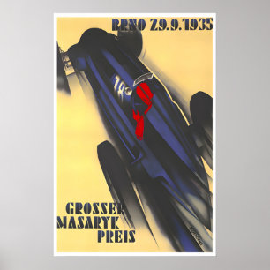 Rennwagenposter Tschechische Republik Rennkunst Dr Poster