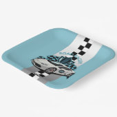 Rennwagenschild, grün, schwarz und weiß pappteller (Gewinkelt)