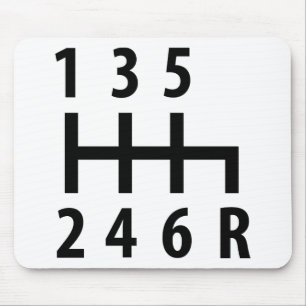 Rennwagenschwarzes mit 6 Schalthebeln Mousepad