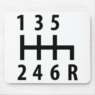 Rennwagenschwarzes mit 6 Schalthebeln Mousepad