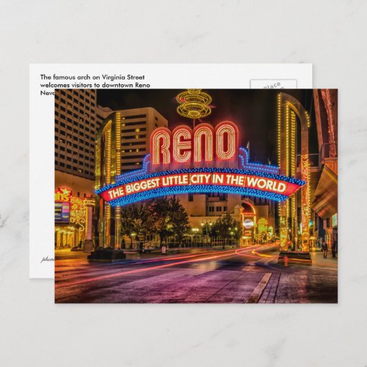 Reno Arch Postcard Postkarte (Vorne/Hinten)