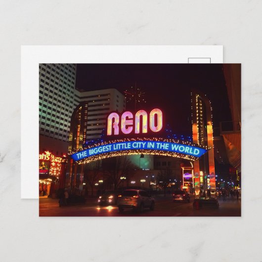 Reno Arch Sign #1 Postkarte (Vorne/Hinten)