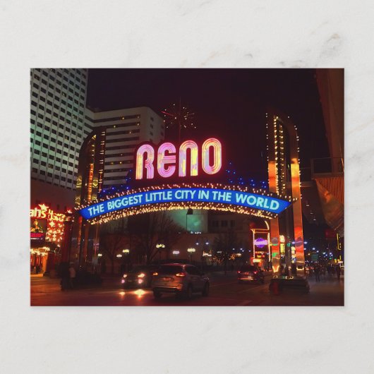 Reno Arch Sign #1 Postkarte (Vorderseite)