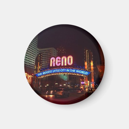Reno Arch Sign #1 Round Magnet (Vorne)