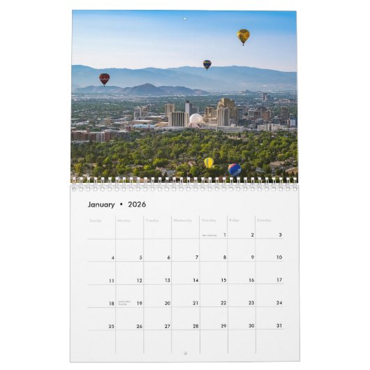 Reno Balloon 2026 Kalender (Jan 2026)