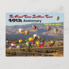 Reno Balloon Race 40. Jubiläum Postkarte