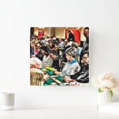 RENO CRIBBAGE CLOCK QUADRATISCHE WANDUHR (Zuhause)