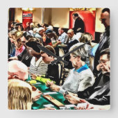 RENO CRIBBAGE CLOCK QUADRATISCHE WANDUHR (Vorderseite)