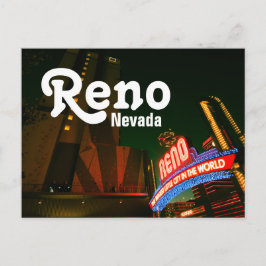 Reno Downtown Postcard - Whitney Peak Postkarte