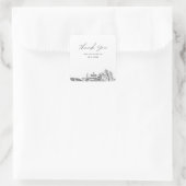 Reno Gastgeschenk Hochzeit Vielen Dank Quadratischer Aufkleber (Tasche)