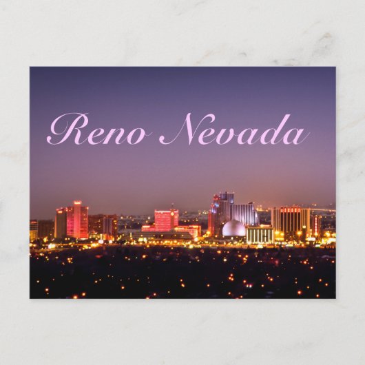 Reno Glows Postcard Postkarte (Vorderseite)