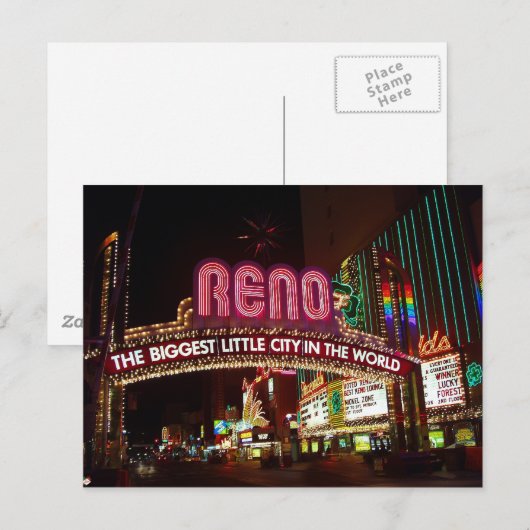 Reno Größte Kleinstadt Postkarten (Vorne/Hinten)