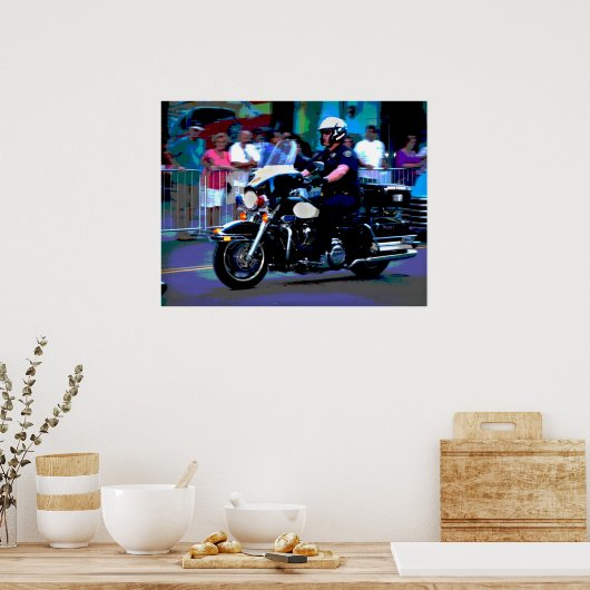 Reno Motorrad Policeman Poster (Küche)