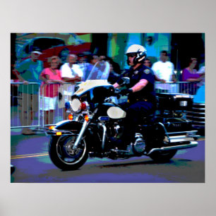 Reno-Motorrad-Polizist Poster