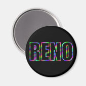 RENO Neon Magnet (Vorderseite/Rückseite)