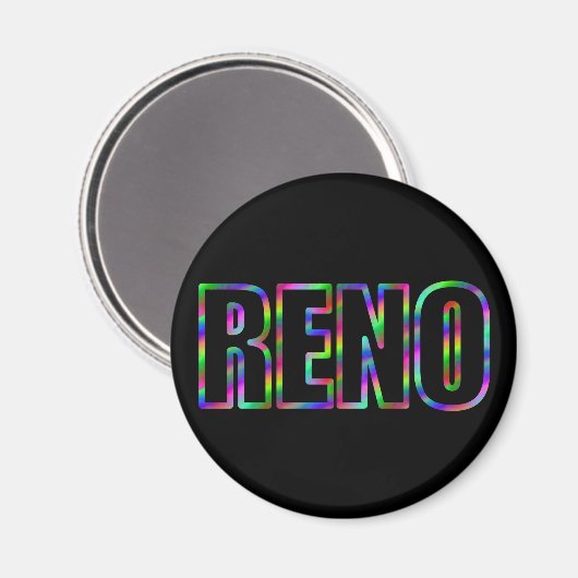 RENO Neon Magnet (Vorderseite/Rückseite)