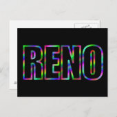 RENO Neon Postkarte (Vorne/Hinten)