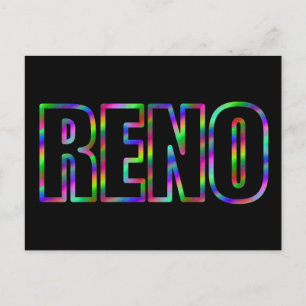 RENO Neon Postkarte