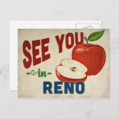 Reno Nevada Apple - Vintage Travel Postkarte (Vorne/Hinten)