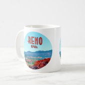 Reno Nevada Downtown Vintag Kaffeetasse (Vorderseite Links)