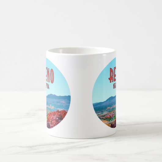 Reno Nevada Downtown Vintag Kaffeetasse (Mittel)
