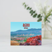 Reno Nevada Downtown Vintag Postkarte (Stehend Vorderseite)