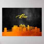 Reno Nevada Gold Skyline Poster (Vorne)