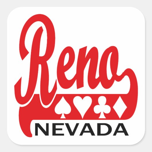 Reno Nevada Quadratischer Aufkleber (Vorderseite)