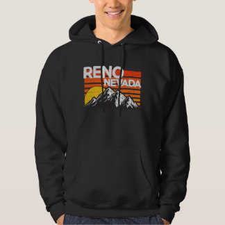 Reno Nevada Retro Vintage Bergsonnenuntergang Desi Hoodie