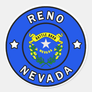 Reno Nevada Runder Aufkleber
