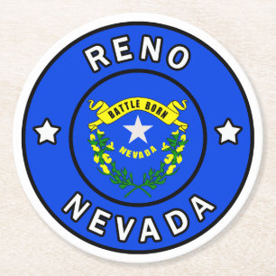 Reno Nevada Runder Pappuntersetzer