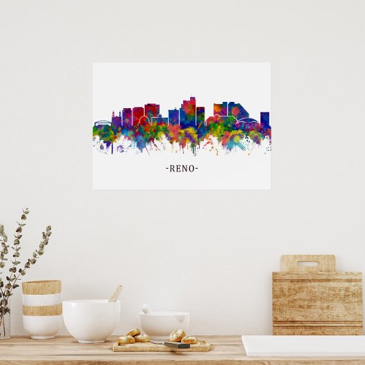 Reno Nevada Skyline Poster (Küche)