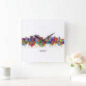 Reno Nevada Skyline Quadratische Wanduhr (Zuhause)