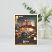 Reno Nevada | VINTAG Postkarte (Stehend Vorderseite)