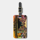 RENO NEVADA VINTAGE FARBE WASSERFARBEIT GEPÄCKANHÄNGER (Vorderseite vertikal)