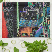 RENO NEVADA VINTAGE FARBENFARBKUNST GESCHIRRTUCH (Gefaltet)