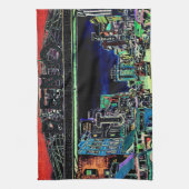 RENO NEVADA VINTAGE FARBENFARBKUNST GESCHIRRTUCH (Vertikal)