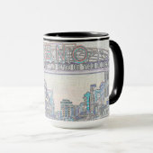 RENO NEVADA VINTAGE FARBENFARBKUNST TASSE (VorderseiteRechts)