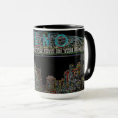 RENO NEVADA VINTAGE FARBENFARBKUNST TASSE (VorderseiteRechts)