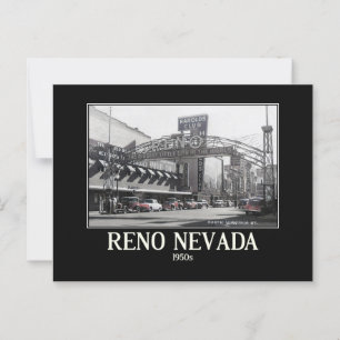 Reno, Nevada Virginia St, 1950er Jahre Vintage-Ins Postkarte